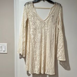 Cream lace dress